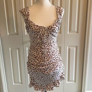 Urban Outfitters floral ruched dress